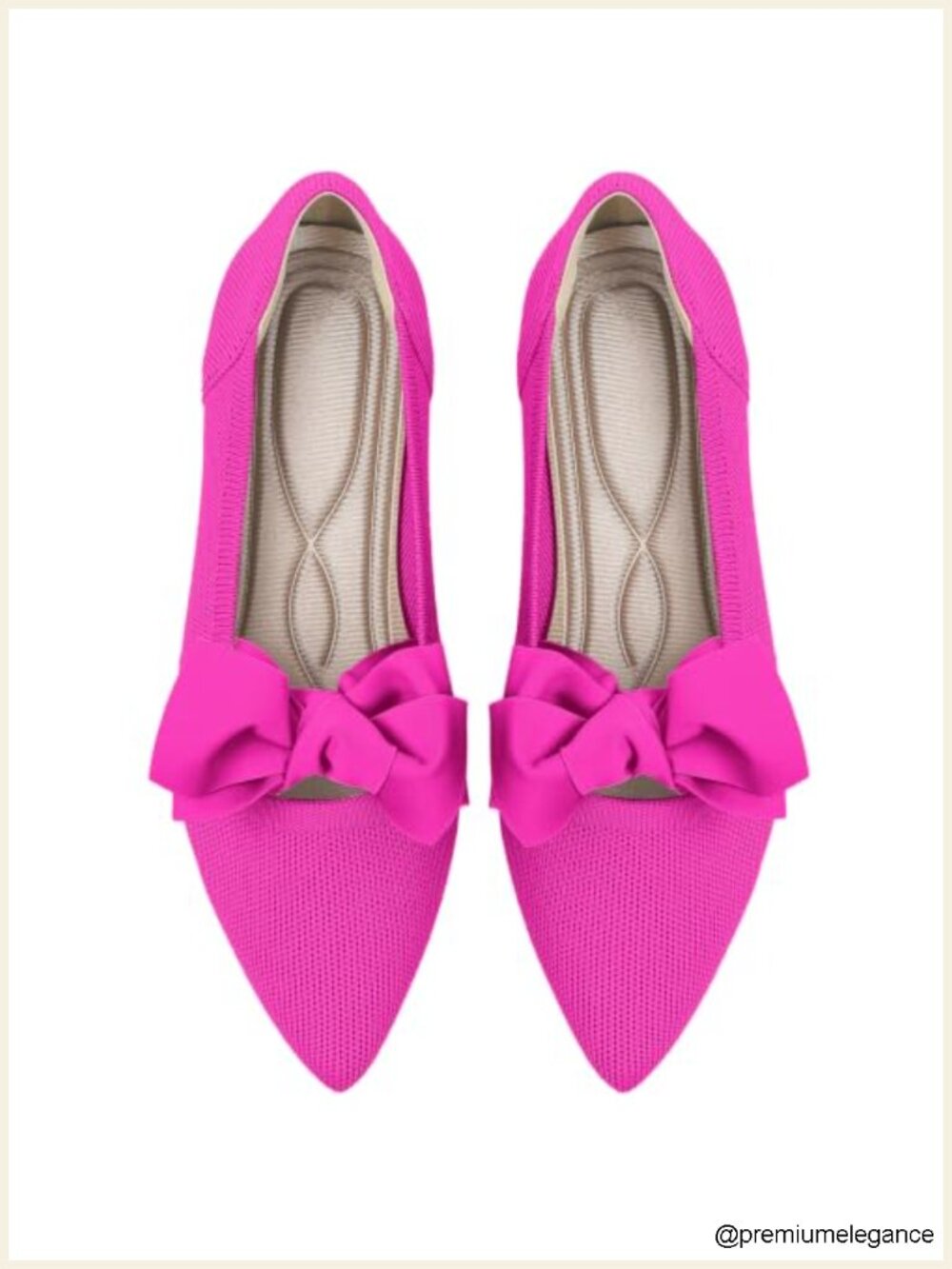 Women's Mary Jane Flats Pointed Toe Knit Comfortable Work Office Shoes